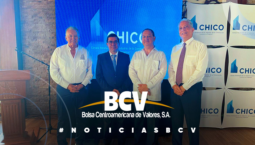 La Bolsa Centroamericana de Valores (BCV) participó en la Sesión Extraordinaria de la Junta Directiva del Capítulo Noroccidental de la Cámara Hondureña de la Industria y la Construcción (CHICO), desarrollada en el Club Árabe de San Pedro Sula, un espacio clave para el diálogo entre los principales actores del sector construcción e industria del país.