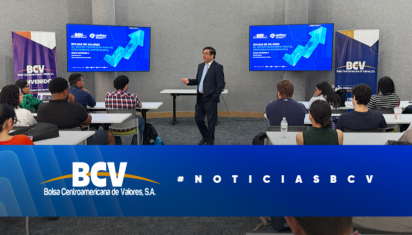 Como parte de su compromiso con la promoción de la educación financiera y bursátil en Honduras, la Bolsa Centroamericana de Valores (BCV) recibió a estudiantes de la Universidad Tecnológica Centroamericana (UNITEC) para desarrollar una jornada de capacitación sobre el funcionamiento del mercado de valores hondureño.