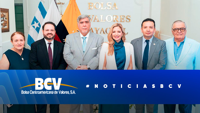 La Bolsa Centroamericana de Valores (BCV) participó en la celebración del 57 aniversario de la Bolsa de Valores de Guayaquil (BVG), como parte de su agenda de cooperación y relacionamiento estratégico con las bolsas y mercados de valores que integran la Asociación de Mercados de Capitales de las Américas (AMERCA).
